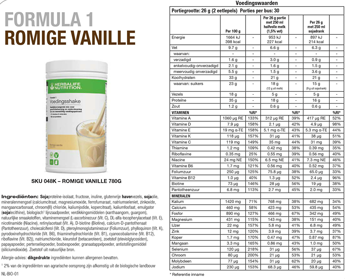 Herbalife-Formula-1-Voedingsshake-romige-vanille-voedingswaarden