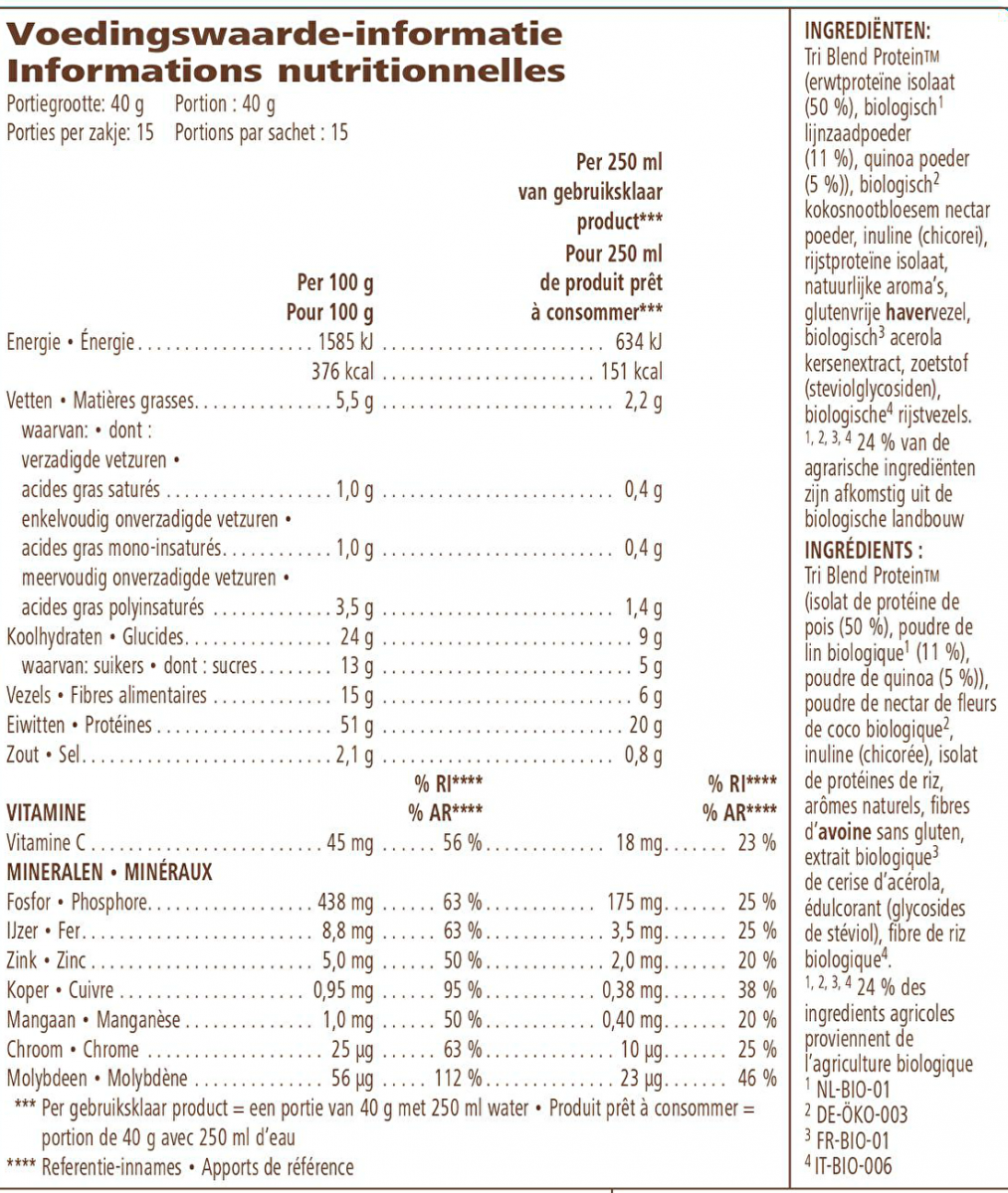 Herbalife-Tri-Blend-Select-Coffee-bananensmaak-voedingswaarden